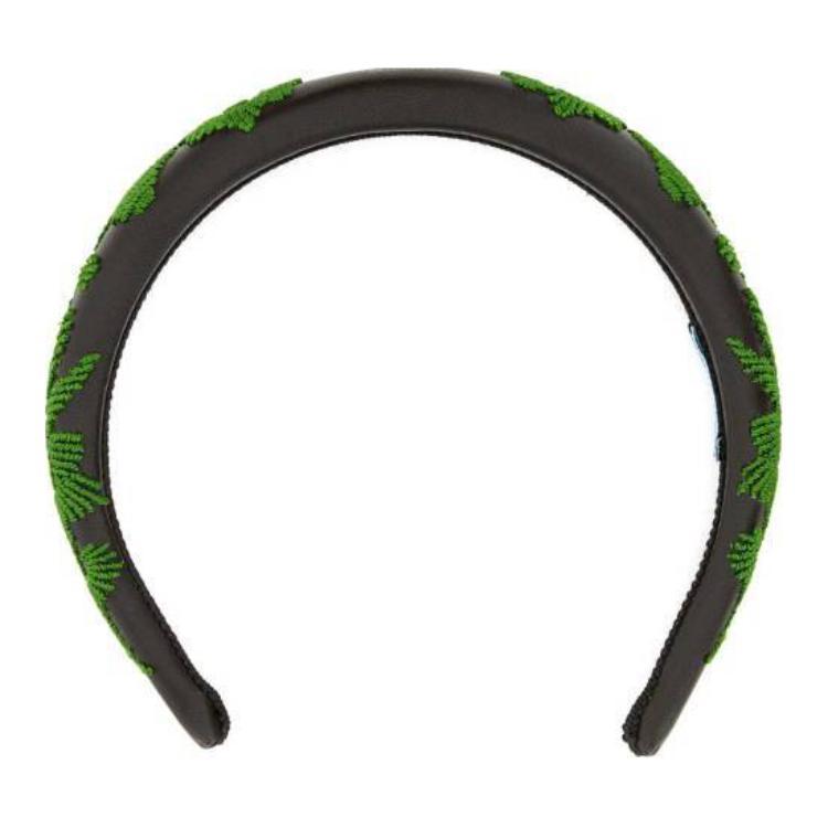 PRADA ロコフリントヘアハント 1IH0802HIT F0089 SASOM | accessories Prada Logo Printed Hairband Check the
